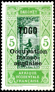 Stamp Togo 1916 5c