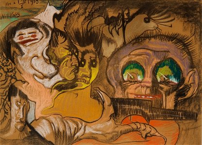 Stanisław Ignacy Witkiewicz - Kompozycja Zielone oko - Google Art Project