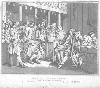 Stahlstich nach Hogarth Kottenkamp Stuttgart 1840 36