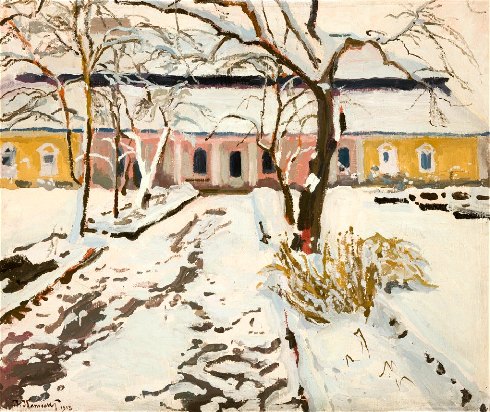 Stanisław Kamocki - Manor-House at Modlnica in Winter - MNK II-b-913 - National Museum Kraków