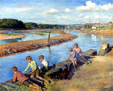 Stanhope Forbes Young anglers at Hayle