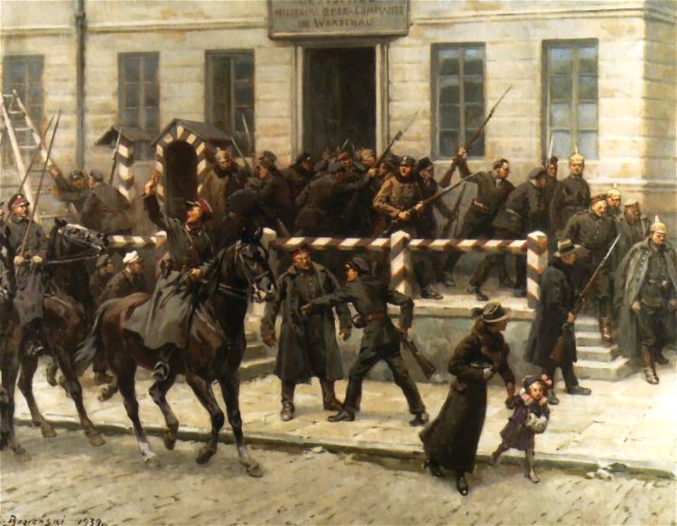 Stanisław Bagieński - Rozbrajanie Niemców przed Główną Komendą na placu Saskim w Warszawie