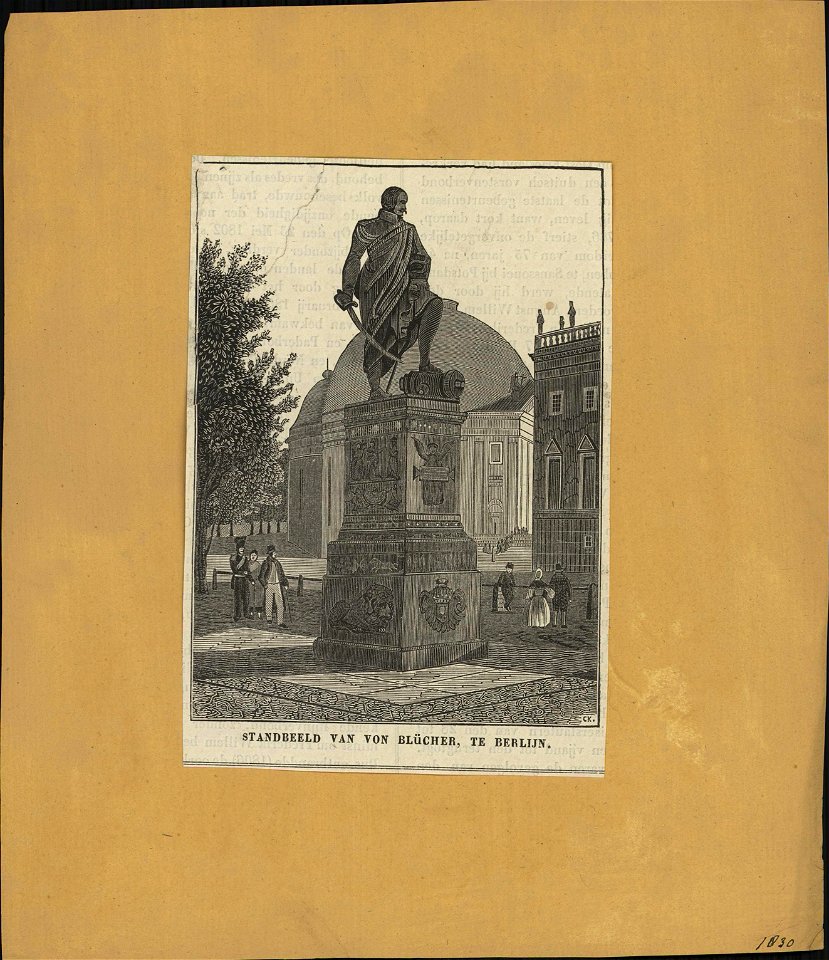 Standbeeld van Von Blücher te Berlijn, objectnr A 58892