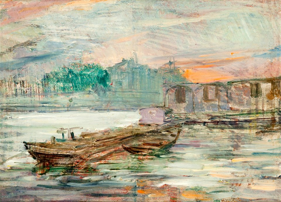 Stanisław Wyspiański - Barges on the Seine - MNK II-b-3617 - National Museum Kraków