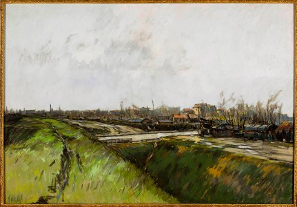 Stanisław Wyspiański - Pejzaż podmiejski z okolic Paryża