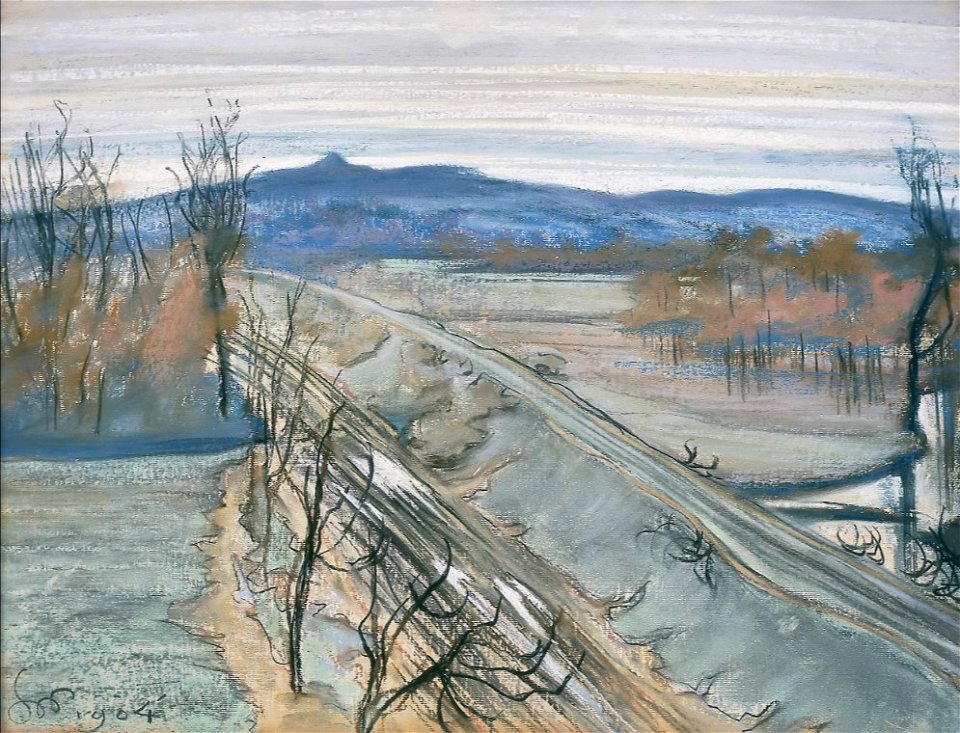 Stanisław Wyspiański - Widok na Kopiec Kościuszki w Krakowie 1904 Muzeum Śląskie Katowice