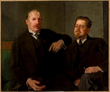 Stanisław Lentz - Portrait of Weysenhoff and Władysław Reymont - MP 70 MNW - National Museum in Warsaw