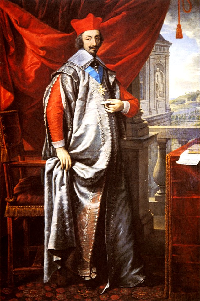 Standing portrait of Cardinal Richelieu by Philippe de Champaigne (Paris, Ministère des affaires étrangères) – Goldfarb 2002 p. 78 (cat. no. 5)