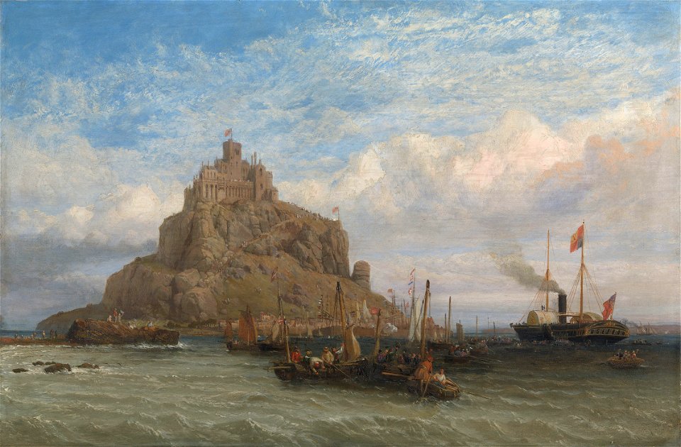 Clarkson Stanfield (1793-1867) - The Royal Yacht Passing St Michael's Mount - RCIN 400042 - Royal Collection