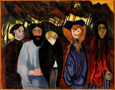 Stanisław Ignacy Witkiewicz - Composition with five figures - MPW 3615 - National Museum in Warsaw