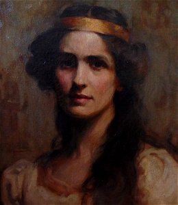 Stanhope Forbes - Mrs Stanhope Forbes in Costume 1902. Free illustration for personal and commercial use.