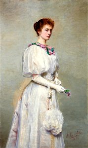 Stanisław Cercha - Portrait of Helena Cerchowa - MNK II-a-1137 - National Museum Kraków