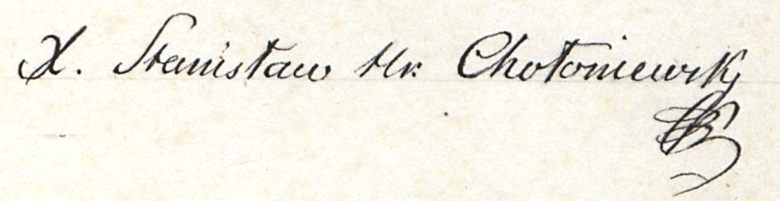 Stanisław Chołoniewski (signature)