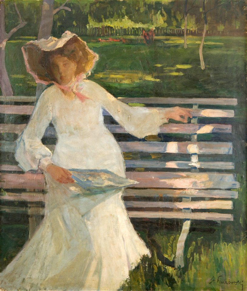 Stanisław Kuczborski - On a Bench - MNK II-b-102 - National Museum Kraków