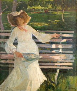 Stanisław Kuczborski - On a Bench - MNK II-b-102 - National Museum Kraków