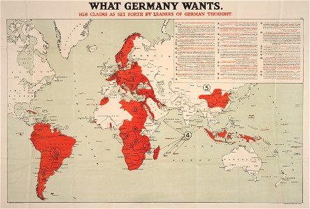Stanford’s Geographical Establishment, What Germany Wants 1917 Cornell CUL PJM 1199 01. Free illustration for personal and commercial use.