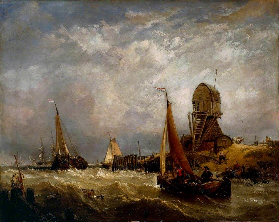 Clarkson Frederick Stanfield (1793-1867) - Oude Scheld - Texel Island, Looking towards Nieuwe Diep and the Zuider Zee - N00404 - National Gallery