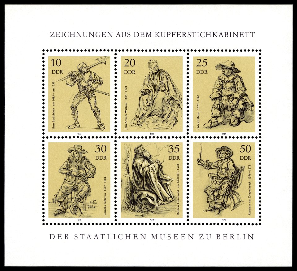 Stamps of Germany (DDR) 1978, MiNr Kleinbogen 2347-2352