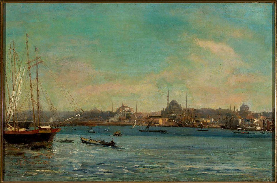 Stanisław Chlebowski - Panorama of Istanbul - MP 1067 MNW - National Museum in Warsaw