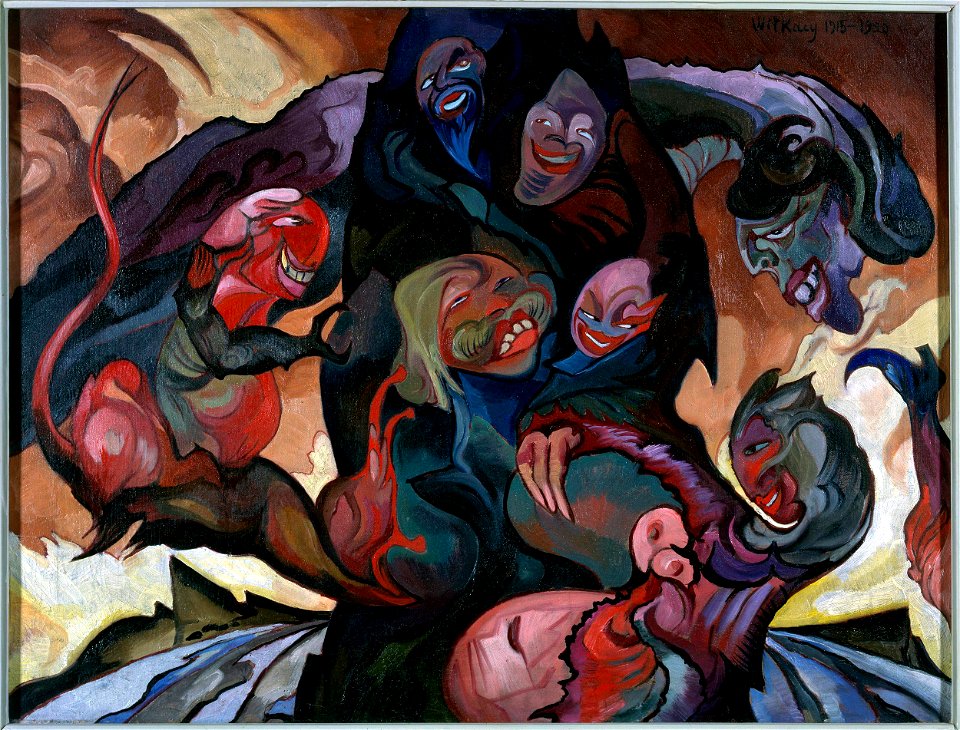 Stanisław Ignacy Witkiewicz - Kompozycja fantastyczna - Wizja z maskami