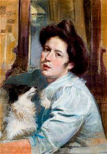 Stanisław Dębicki - Portrait of Wife - MNK II-b-115 - National Museum Kraków