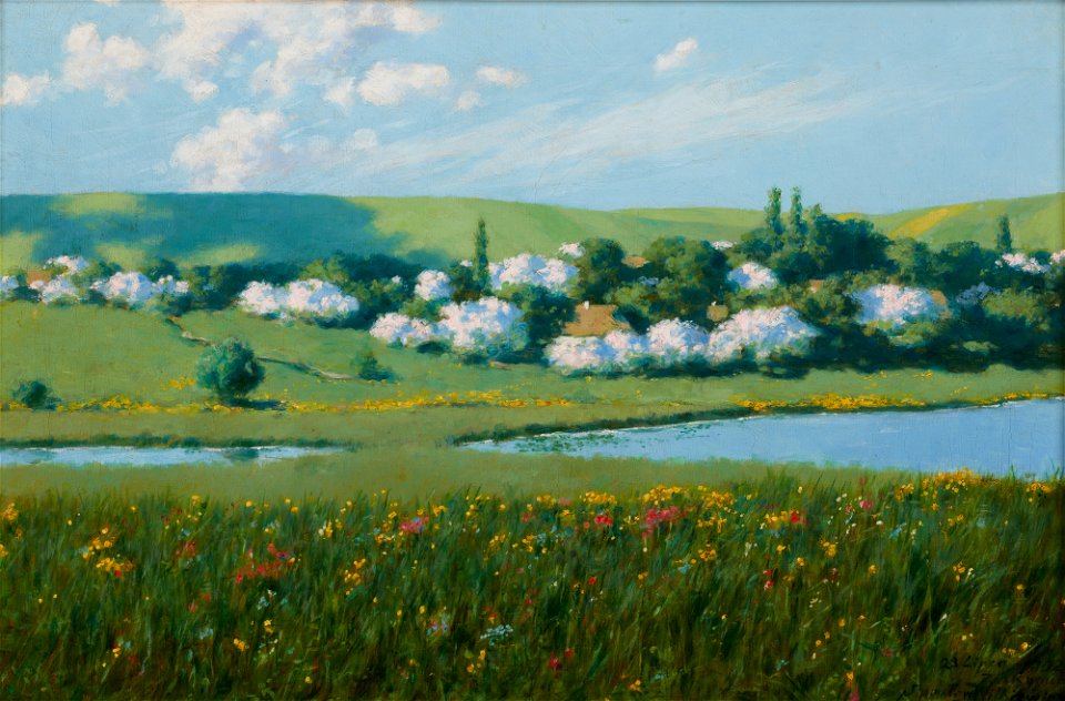 Stanisław Witkiewicz - Spring Landscape with a Pond - MNK II-a-406 - National Museum Kraków