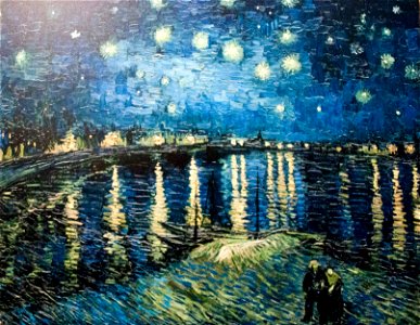 Starry Night over the Rhone (JH 1592) - My Dream. Free illustration for personal and commercial use.