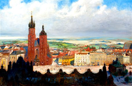 Stanisław Fabijański - Widok Krakowa
