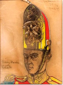 Stanisław Ignacy Witkiewic - Autoportret w gwardyjskim czaku