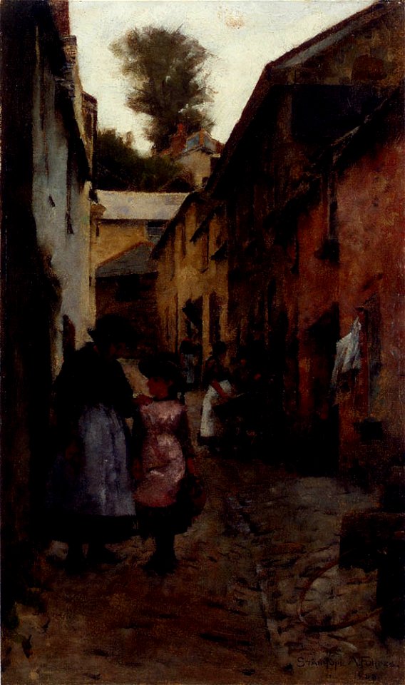 Stanhope Forbes A Street in Newlyn