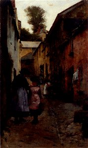 Stanhope Forbes A Street in Newlyn