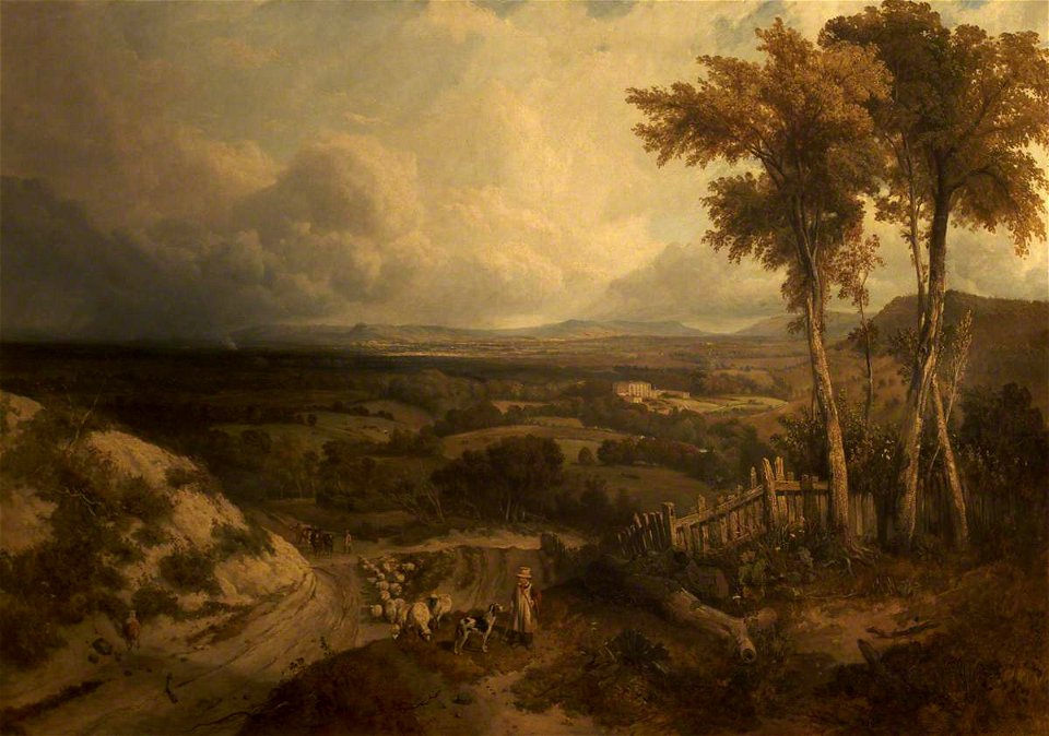 Clarkson Frederick Stanfield (1793-1867) - A View near Devizes, with Stoke Park, Erlestoke, in the Middle Distance - 1298318 - National Trust