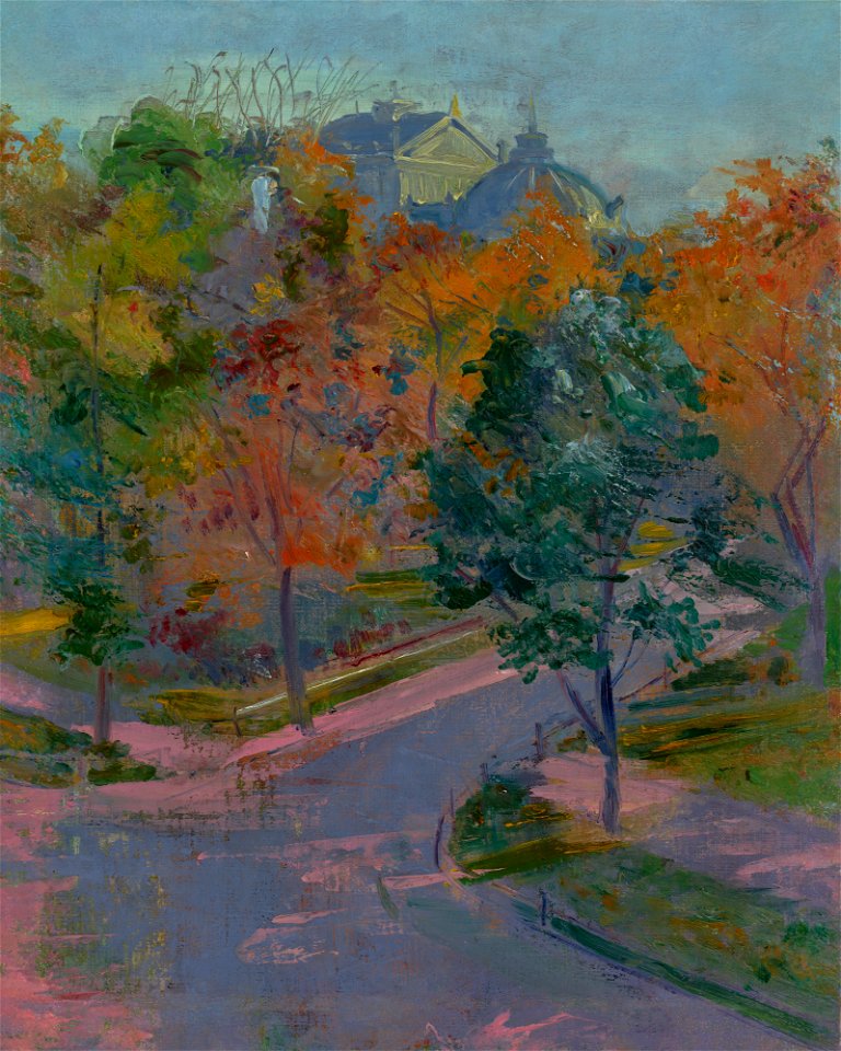 Stanisław Wyspiański - View of the Municipal Theatre Krakow from Zacisze Street - MNK II-b-3513 - National Museum Kraków