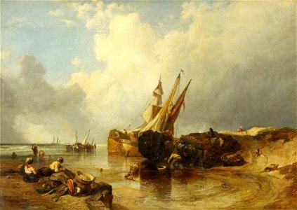 Clarkson Frederick Stanfield (1793-1867) - Scene on the Flemish Coast, the Tide Making In - 20949 - National Trust