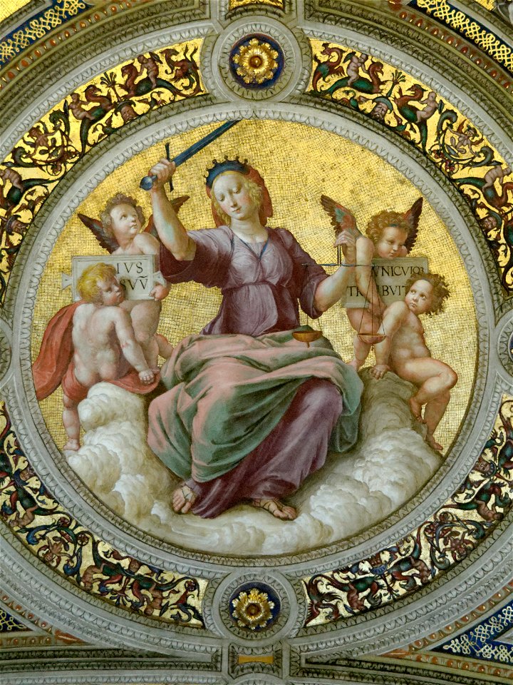 Stanza della Segnatura Iustitia roundel