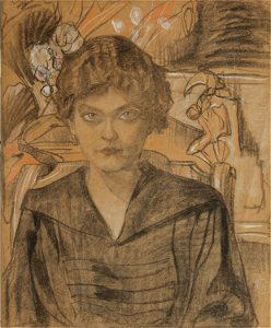 Stanisław Ignacy Witkiewicz - Portret Zofii Santariusowej z domu Niklas 1919