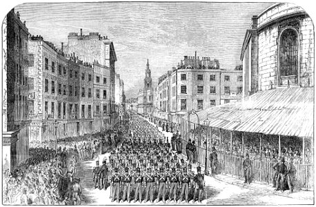 State funeral the Duke of Wellington, London 1852 - The Strand