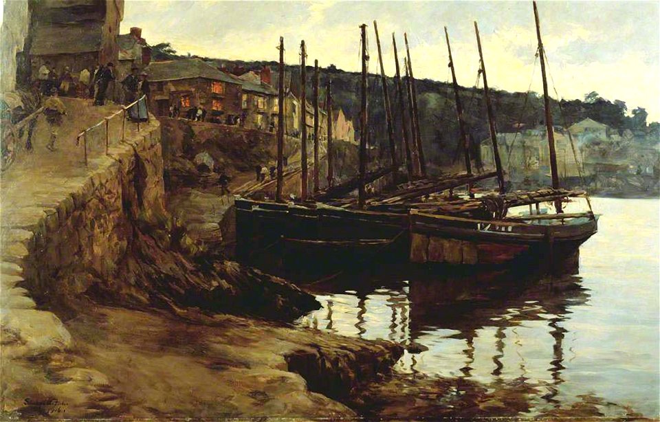 Stanhope Forbes - At Their Moorings