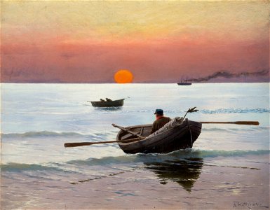 Stanisław Witkiewicz - Sunset on the Sea - MNK II-a-392 - National Museum Kraków