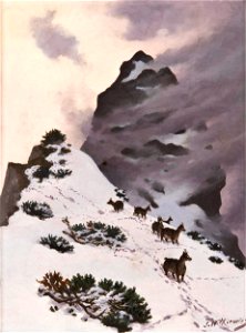 Stanisław Witkiewicz - Chamois in the mountains - MP 4934 MNW - National Museum in Warsaw