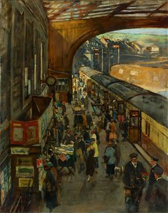 Stanhope Forbes - The Terminus, Penzance Station