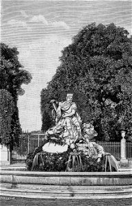 Statua di Palermo nella Villa Giulia (xilografia)