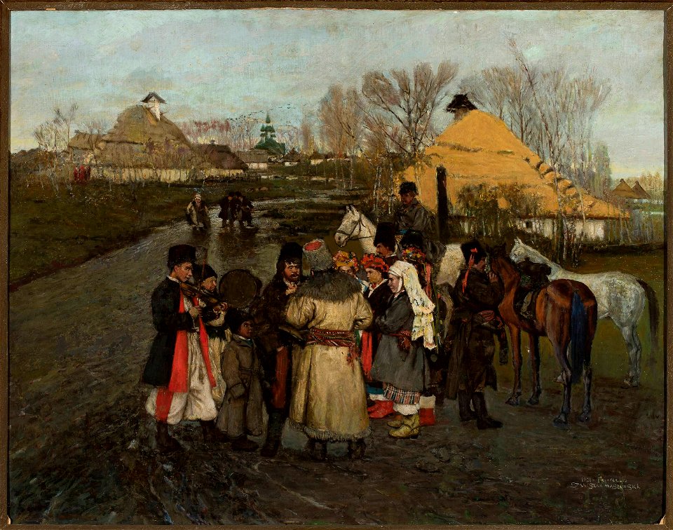 Stanisław Masłowski - Talking on a rural road - MP 997 MNW - National Museum in Warsaw