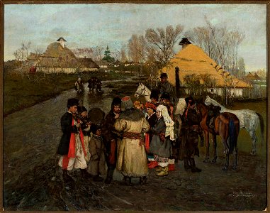 Stanisław Masłowski - Talking on a rural road - MP 997 MNW - National Museum in Warsaw