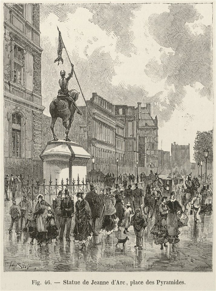 Statue de Jeanne d'Arc, place des Pyramides