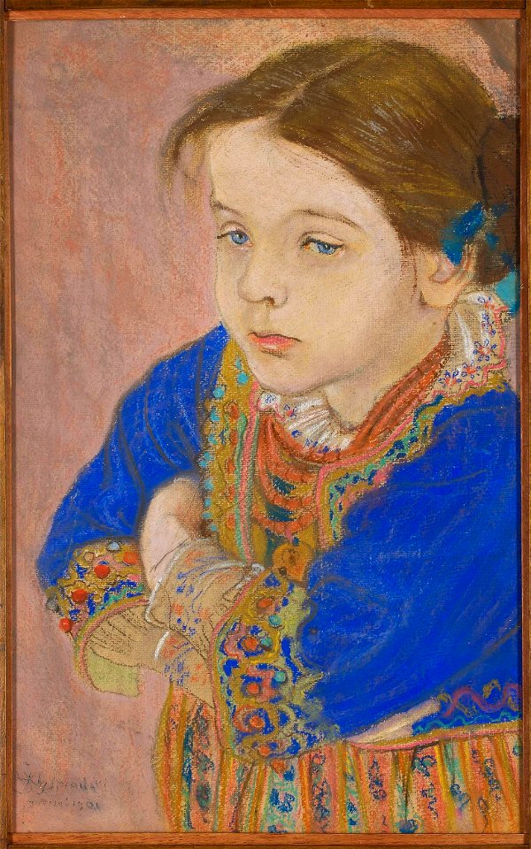 Stanisław Wyspiański - Dziewczynka w ludowym stroju