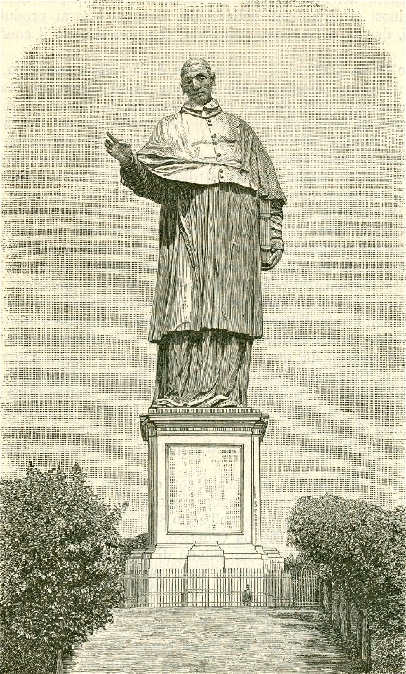 Statua colossale di S. Carlo Borromeo sul monte di Arona xilografia di Barberis