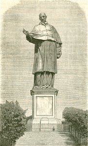 Statua colossale di S. Carlo Borromeo sul monte di Arona xilografia di Barberis