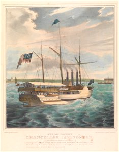 Steam packet Chancellor Livingston (entering the harbour of Newport) PY0156