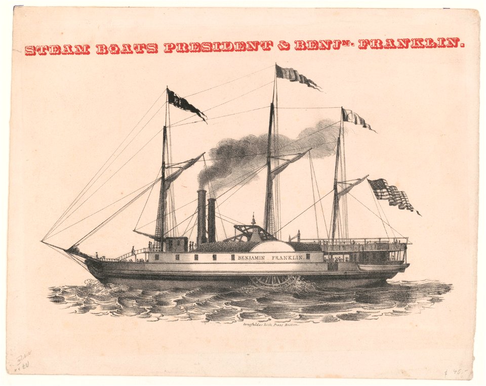 Steam boats President & Benj. Franklin LCCN2003674379
